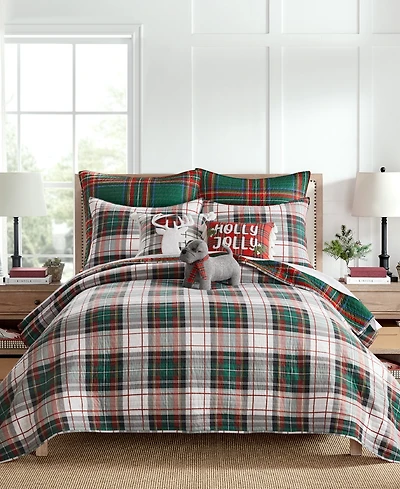 Levtex Spencer Green Plaid Reversible Quilt, Twin
