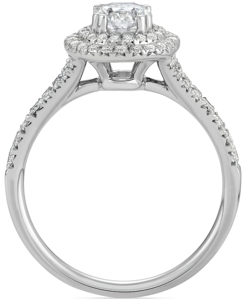 Diamond Double Halo Ring (1-1/10 ct. t.w.) in 14k White Gold