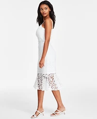 Siena Women's Floral-Lace V-Neck Sleeveless Dress