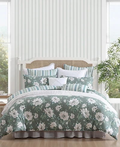 Laura Ashley Wisley Floral Reversible -Pc. Comforter Set