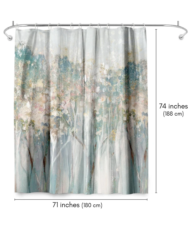 71x74 Shower Curtain - Colorful Abstract Design - Dewy Iii by Pi Creative Art