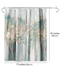 71x74 Shower Curtain - Colorful Abstract Design - Dewy Iii by Pi Creative Art