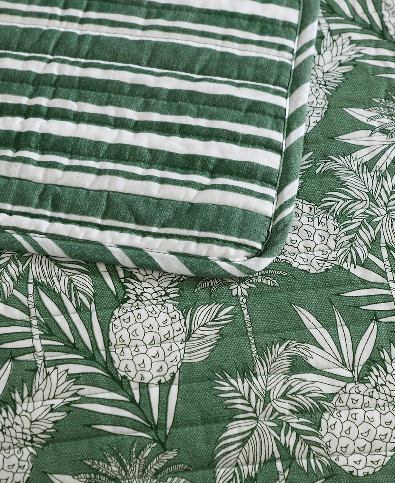 Closeout! Tommy Bahama Home Pineapple Venture Reversible 3-Pc. Quilt Set, Full/Queen