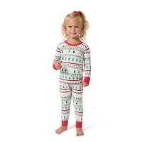 Gerber Toddler Boys Holiday Family Pajamas Neutral Two Piece