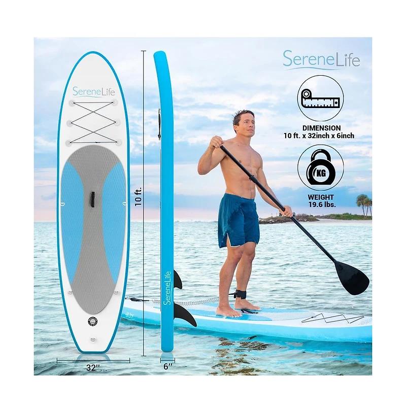 SereneLife Thunder Wave Stand-Up Paddle-Board (Sup), 10 ft.