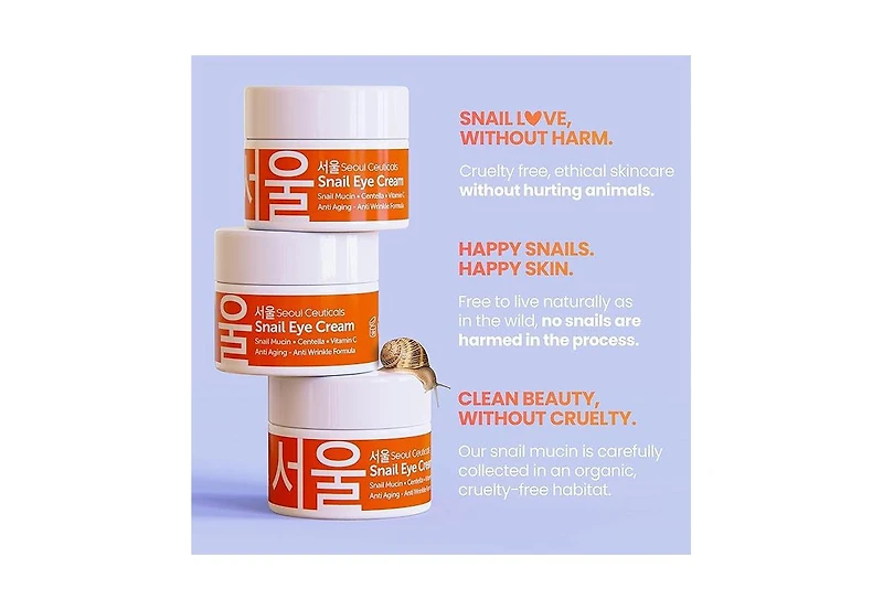Seoul Ceuticals Korean Skin Care Snail Mucin Eye Cream K Beauty Skincare