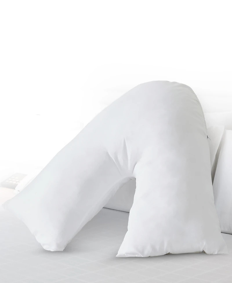 Cheer Collection Natural Kapok V Shape Pillow, 28" x 14"