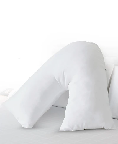 Cheer Collection Natural Kapok V Shape Pillow, 28" x 14"