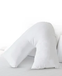 Cheer Collection Natural Kapok V Shape Pillow, 28" x 14"