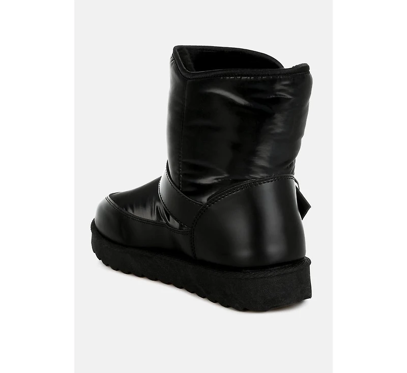 Jammy Buckle Strap Puffy Ankle Boots
