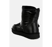 Jammy Buckle Strap Puffy Ankle Boots