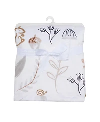 Lambs & Ivy Treetop Fox Woodland/Forest Minky/Faux Shearling Fleece Baby Blanket