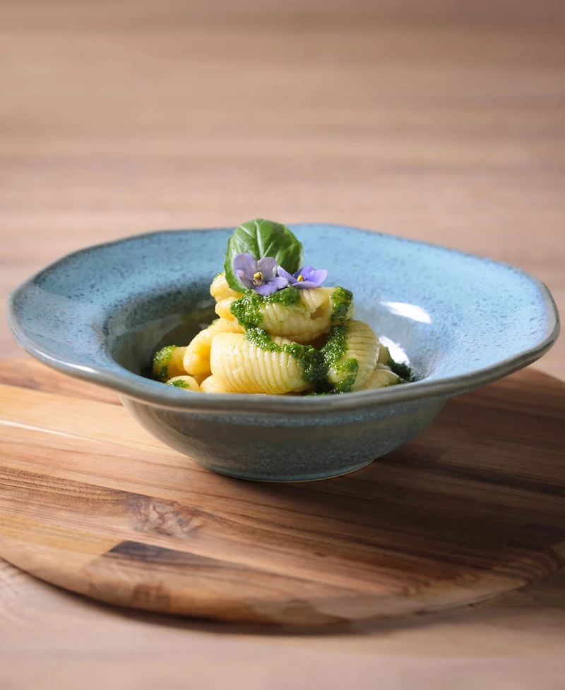 Porto Brasil Stoneware Deep Rim Dessert Plates, Set of 4