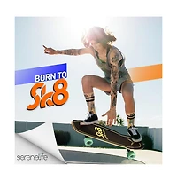 SereneLife Canadian Maple Deck Skateboard, Mini Cruiser, Designed for Kids, Teens, and Adults, Green