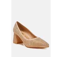 Caspia Rhinestones Embellished Pumps