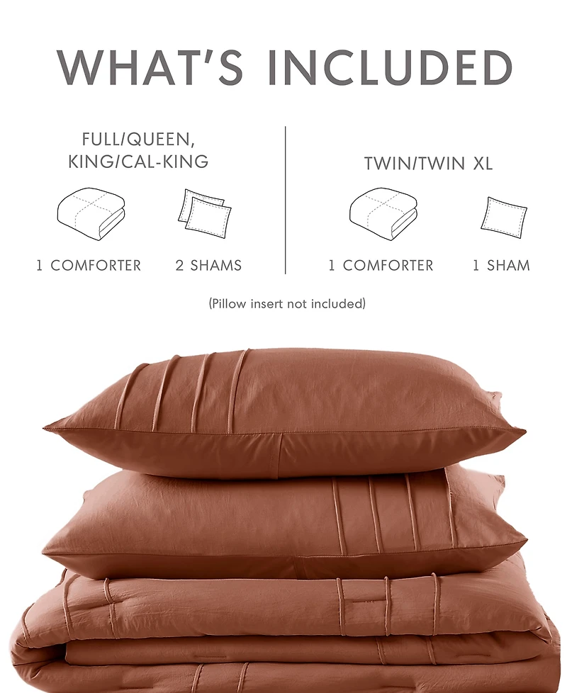 510 Design Porter Washed Pleated -Pc. Comforter Set