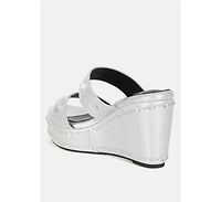 Iki Diki Rhinestone & Diamante Wedge Sandals