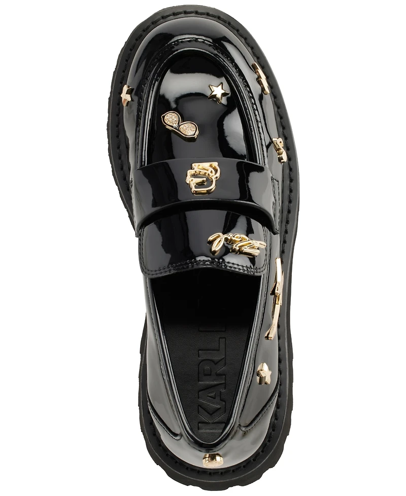 Karl Lagerfeld Paris Women's Gaston Rocker Almond Toe Lug Loafers