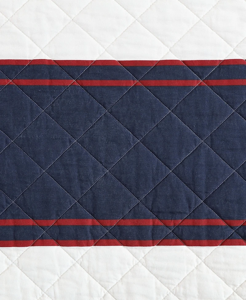 Nautica Wesley Reversible 3 Piece Quilt Set, Full/Queen