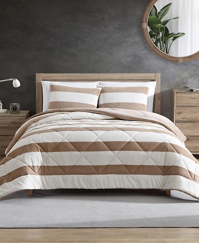 Closeout! Nautica Lawndale Twill Plush 3-Pc. Comforter Set