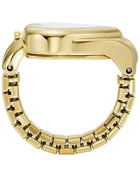 Kate Spade New York Women's Monroe Heart Three-Hand Gold-Tone Stainless Steel Ring Watch, 22mm