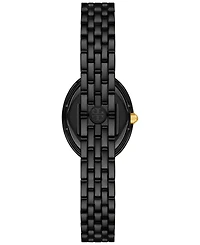 Tory Burch Women's The Oval Black-Tone Stainless Steel Bracelet Watch 28mm