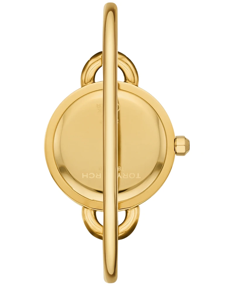 Tory Burch Women's The Kira Gold-Tone Stainless Steel Bangle Bracelet Watch 27mm Gift Set