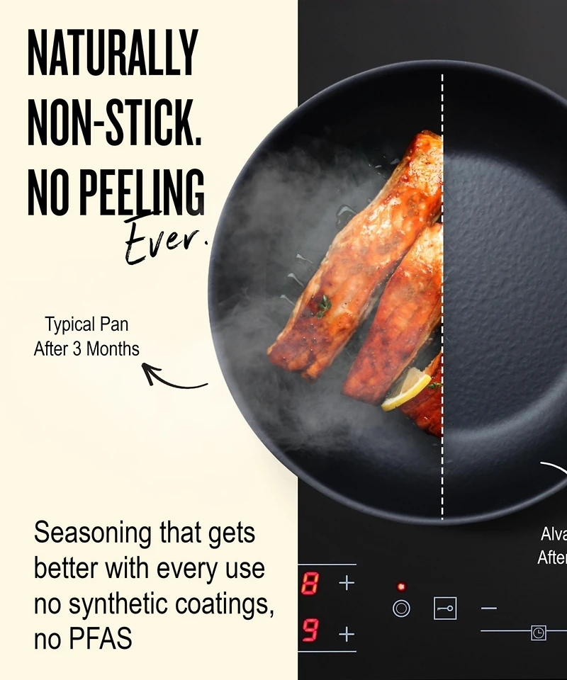 Alva Black Angus 11" Carbon Steel Frying Pan