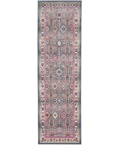 Nourison Home Vintage Kashan VKA05 2'4"x8' Runner Area Rug