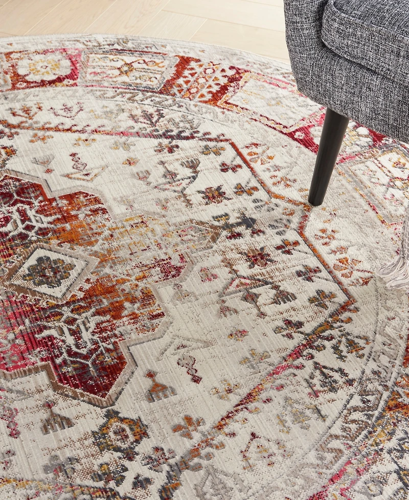 Nourison Home Vintage Kashan VKA08 6'x6' Round Area Rug