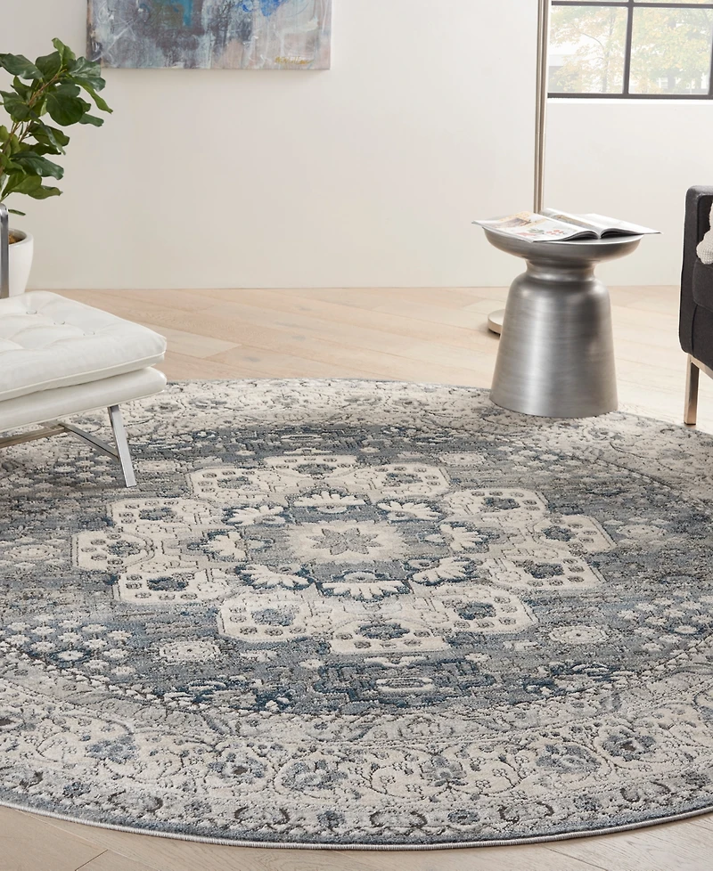 Nourison Home Quarry QUA07 7'10"x7'10" Round Area Rug
