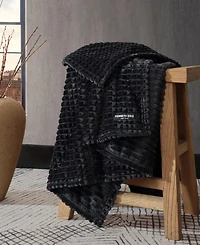 Kenneth Cole New York Solid Textured Jacquard Plush Throw, 60" X 50"