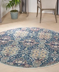 Nourison Home Ankara Global ANR16 6'x6' Round Area Rug