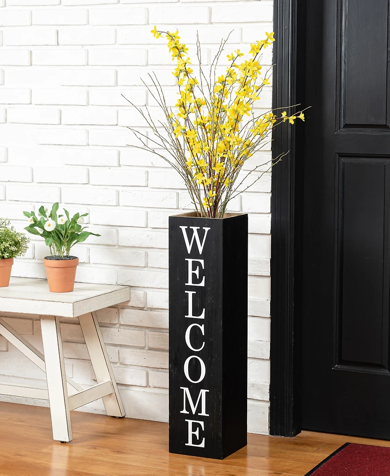 Glitzhome 30"H Double Side Boxed Welcome Home Porch Sign