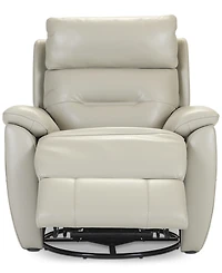 Ossorio Leather Power Swivel Glide Recliner, Created for Macy's