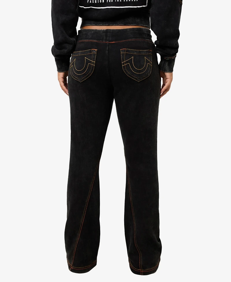 True Religion Women's Washed Old Multi Low Rise Pants