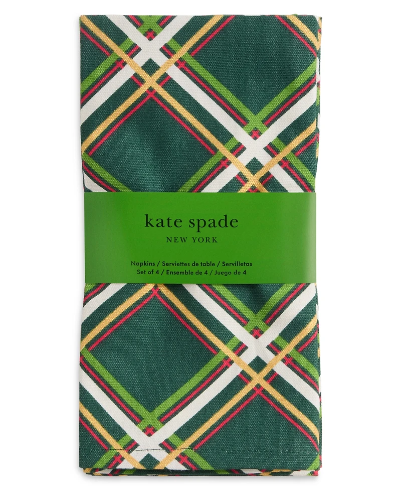 Kate Spade New York Acrobat Plaid Napkin 20" x 20", Set of 4