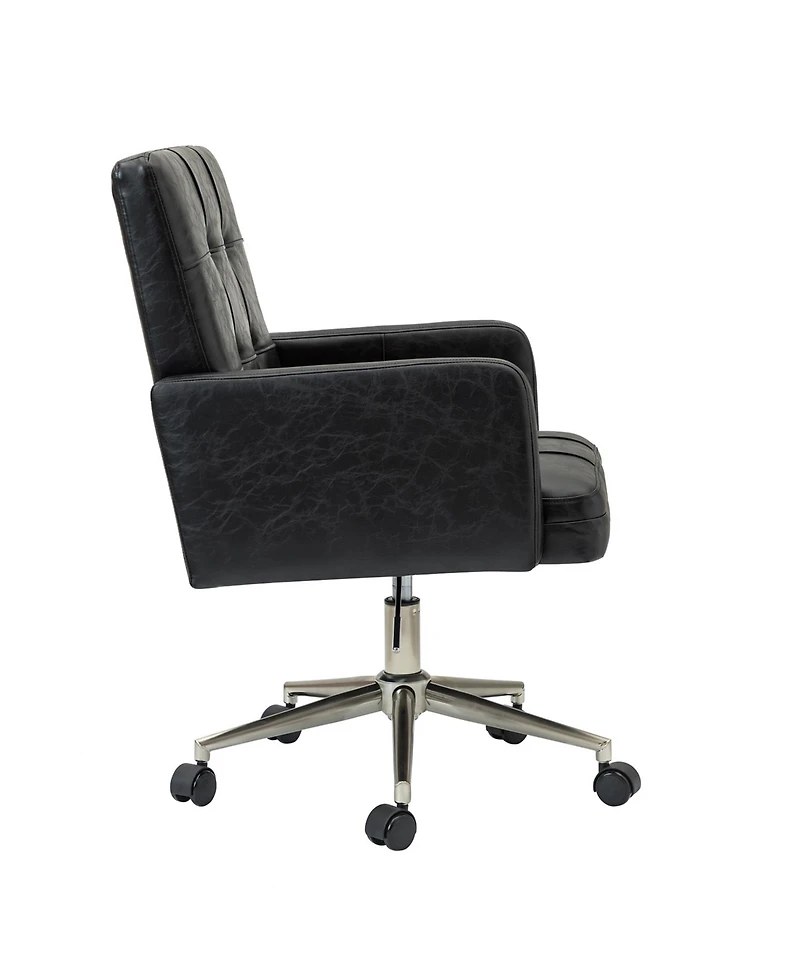 Hulala Home Mid-century Modern Height-Adjustable 360° Swivel Office Chair