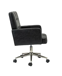 Hulala Home Mid-century Modern Height-Adjustable 360° Swivel Office Chair