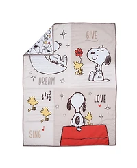 Bedtime Originals Snoopy Love 3-Piece Infant Baby Nursery Crib Bedding Set
