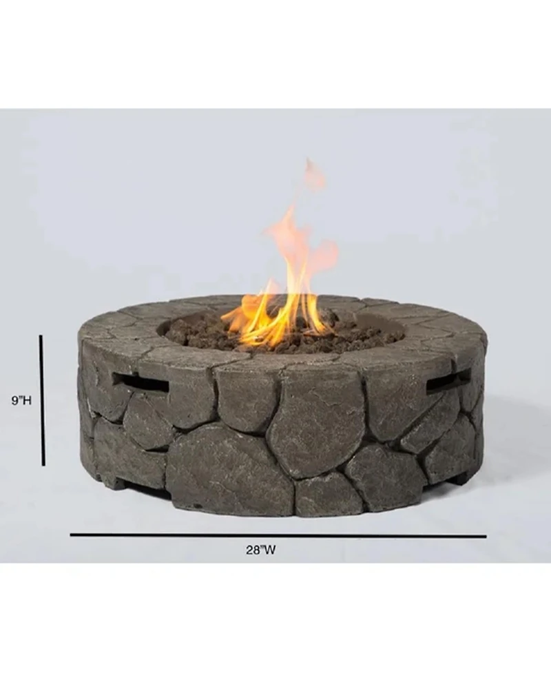 Mondawe 9'' H x 28'' W Fibre Reinforced Concrete Outdoor Fire pit