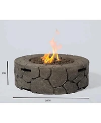 Mondawe 9'' H x 28'' W Fibre Reinforced Concrete Outdoor Fire pit