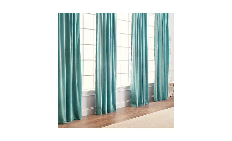 Chanasya Premium 2-Panel Blackout Velvet Curtains - Classy & Solid Drapes for Living Room or Bedroom - 52" x 108" - Indigo