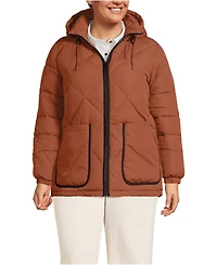 Lands' End Plus FeatherFree Insulated Diamond Quilted Jacket