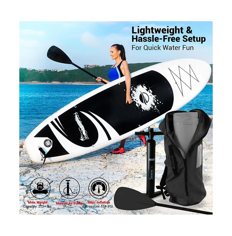 SereneLife Free Flow Stand-Up Paddle-Board (Sup), 11 ft.