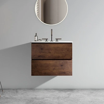 Streamdale 24" Wall Mount Bathroom Vanity with Ceramic Sink