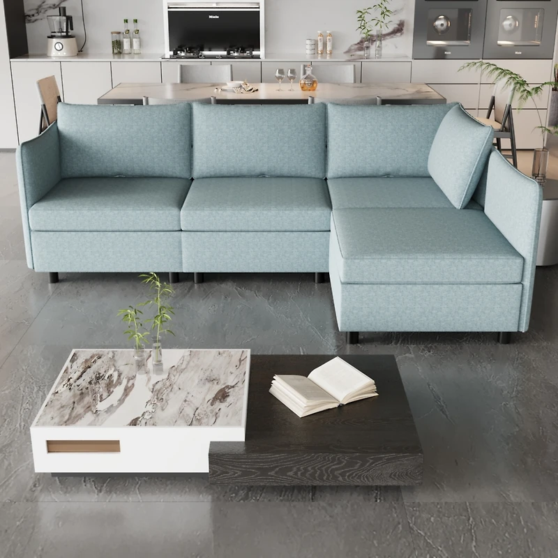 Streamdale Modular Sofa Set with Storage and Sleeper