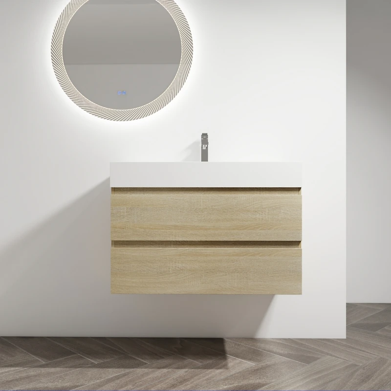 Streamdale 36" Wall-Mounted Vanity with Resin Sink and Soft-Close Drawers