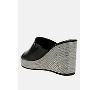 No Filter Wedge Heel Peep Toe Sandals