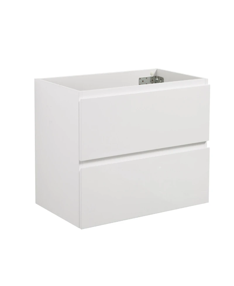 Streamdale 2-Drawer Wall-Mounted Cabinet in White, No Basin